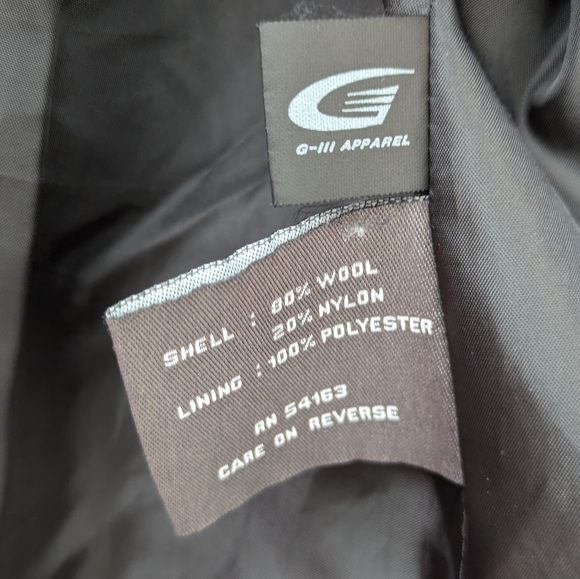 KENNETH COLE REACTION Coat 10 Long Wool Overcoat Charcoal black - Picture 6 of 7